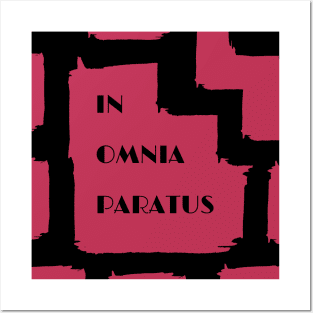 In Omnia Paratus - Latin Phrase in Viva Magenta Posters and Art